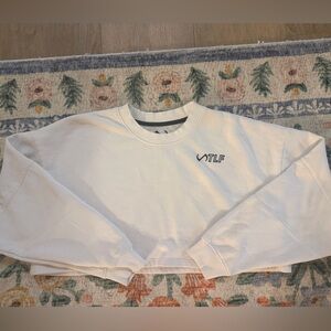White TLF  Cropped Sweatshirt
